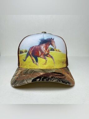 Gorra Vaquera Caballo Bronco Galopando, Adjustable, Estilo Ranchero